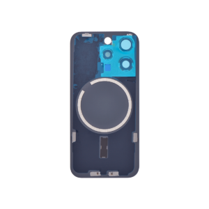 iPhone 15 Pro Vitre Arrière Cadre Caméra + Plaque de Fer + Aimant NFC Bleu