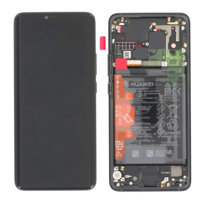 Huawei Mate 20 Pro (LYA-L29) Écran LCD Tactile avec Cadre - 02352GTH - (Porsche Design) - Noir