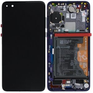 Écran LCD + Tactile Avec Cadre Huawei P40 (ANA-NX9) - Incl. Batterie Et Pièces - 02353MFU Bleu