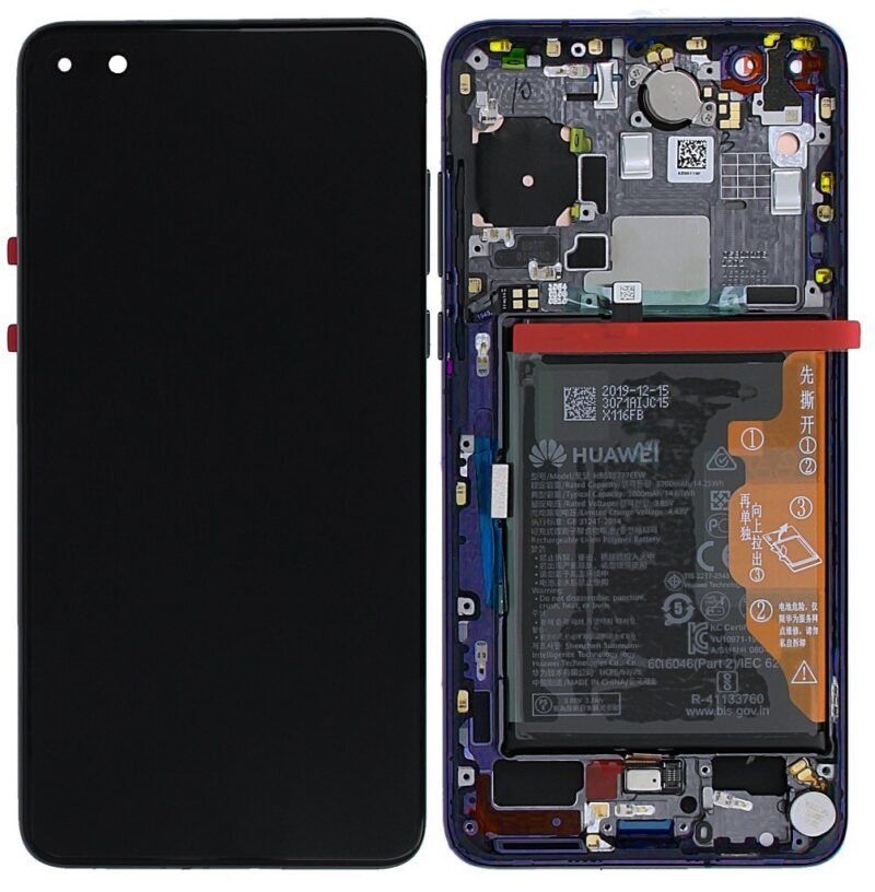 Écran LCD Tactile Avec Cadre Huawei P40 (ANA-NX9) - Incl. Batterie Et Pièces - 02353MFU Bleu 2 Écran LCD Tactile Avec Cadre Huawei P40 (ANA-NX9) - Incl. Batterie Et Pièces - 02353MFU Bleu