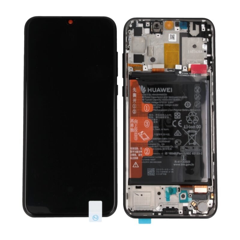 Écran LCD + Tactile Avec Cadre Huawei P Smart S/Y8p (AQM-LX1) - Incl. Batterie Et Pièces 02353PNT Noir