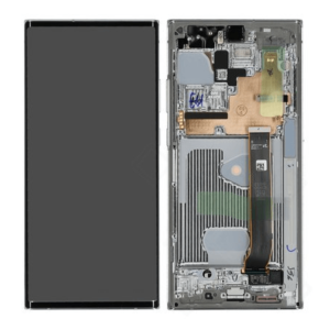 Écran LCD + Tactile Avec Cadre Samsung Galaxy Note 20 Ultra SM-N985F/Galaxy Note 20 Ultra 5G SM-N986F - GH82-23596C/GH82-23597C/GH82-23621C/GH82-23622C/GH82-23511C/GH82-23599C - Blanc