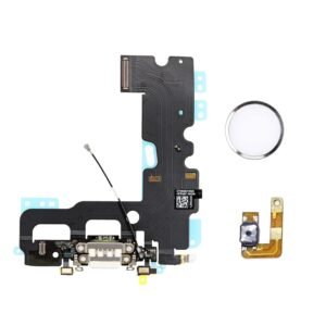 Connecteur de charge iPhone 7   avec bouton d'accueil fonction retour Blanc
