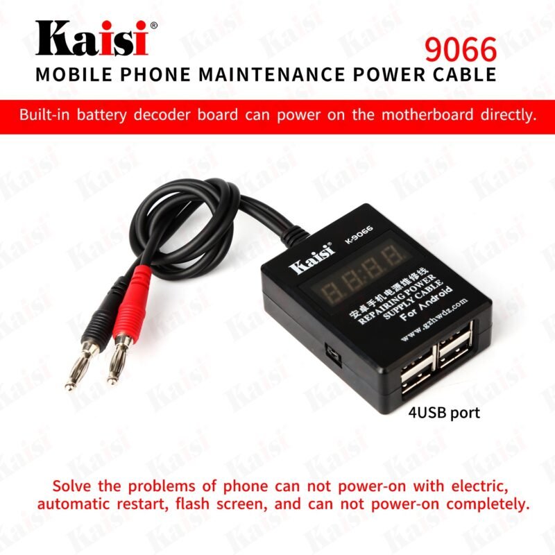 Kaisi K-9066 Power Supply Cable avec Multimeter For etroid