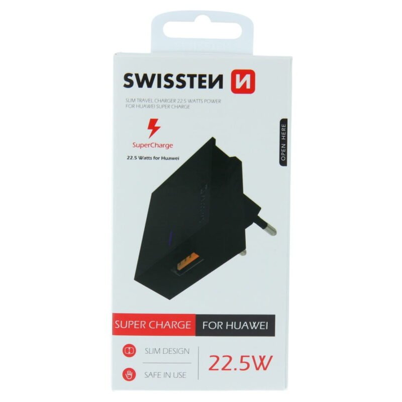 Swissten SuperCharge Travel Charger (22.5W) - 22049700 - Noir 2 Swissten SuperCharge Travel Charger (22.5W) - 22049700 - Noir