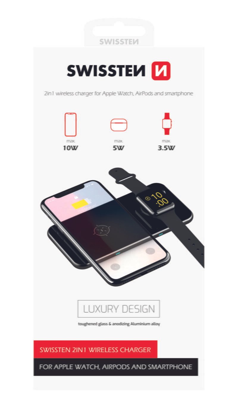 Swissten Dual Wireless Charger - 22055520 - Noir