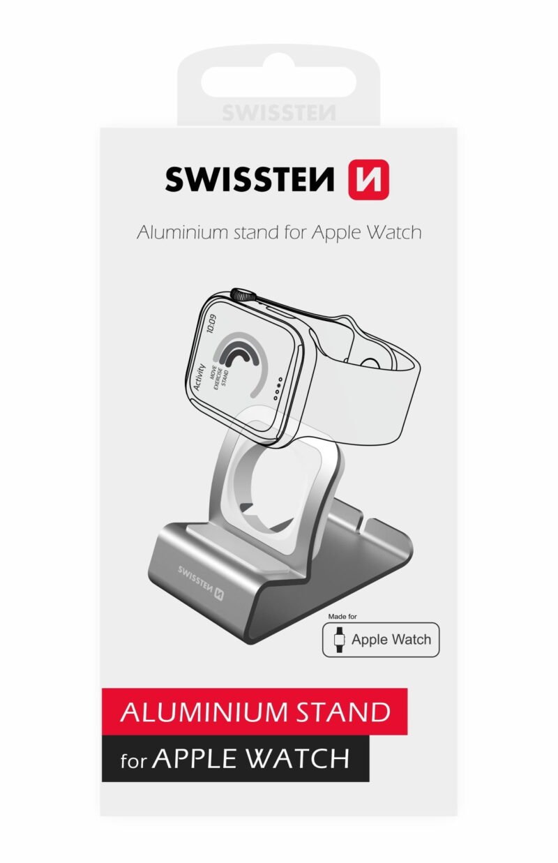 Swissten Apple Watch Stand - 25005100 - Argent 2 Swissten Apple Watch Stand - 25005100 - Argent