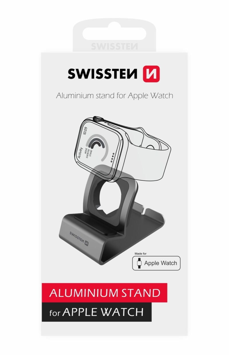 Swissten Apple Watch Stand - 25005200 - Gris 2 Swissten Apple Watch Stand - 25005200 - Gris