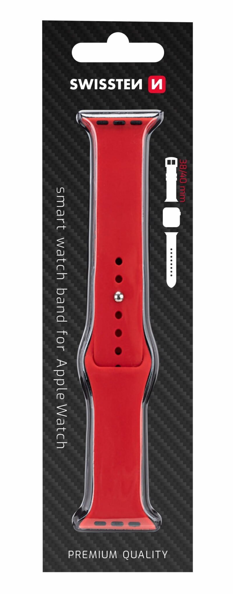 Swissten Apple Watch 38-40mm Bracelet en silicone - 46000102 - Rouge 2 Swissten Apple Watch 38-40mm Bracelet en silicone - 46000102 - Rouge