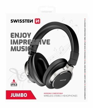 Swissten Jumbo Stereo Headphones - 52510600 - Noir