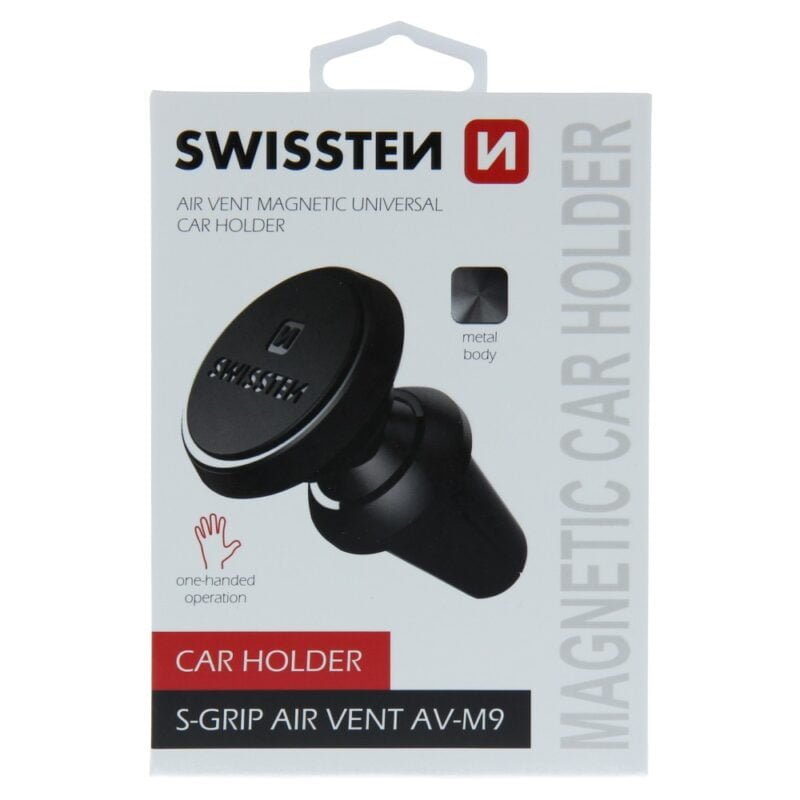 Swissten S-Grip M9 Magnetic Air Vent Car Holder - 65010423 - Noir