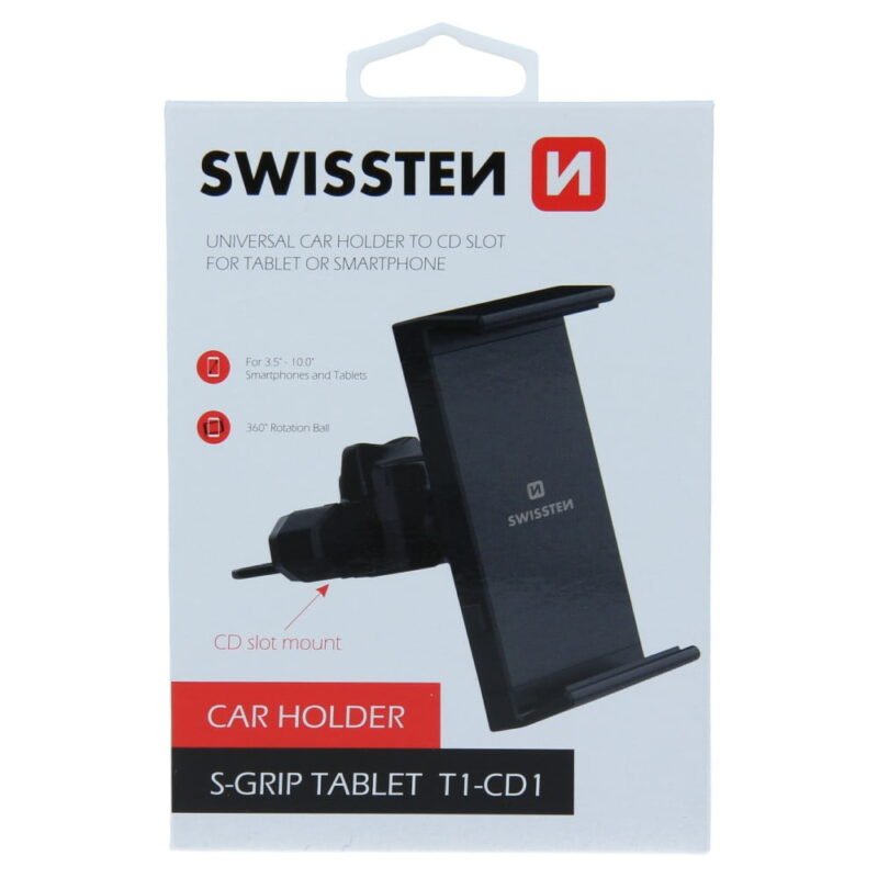 Swissten S-Grip T1-CD1 CD Slot Magnetic Car Holder - 65010504 - For Tablets - Noir