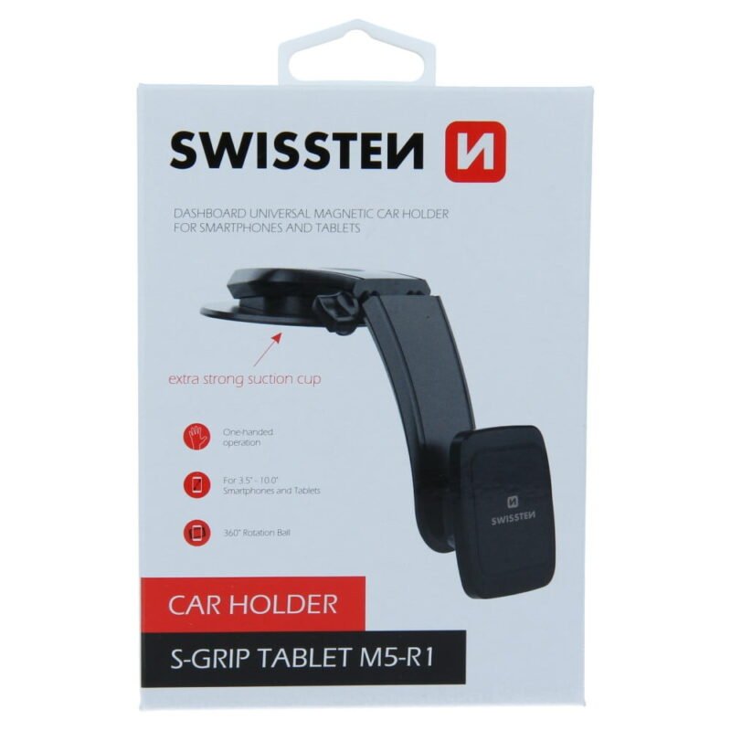 Swissten S-Grip M5-R1 Gravity Magnetic Car Holder - 65010601 - For Tablets - Noir