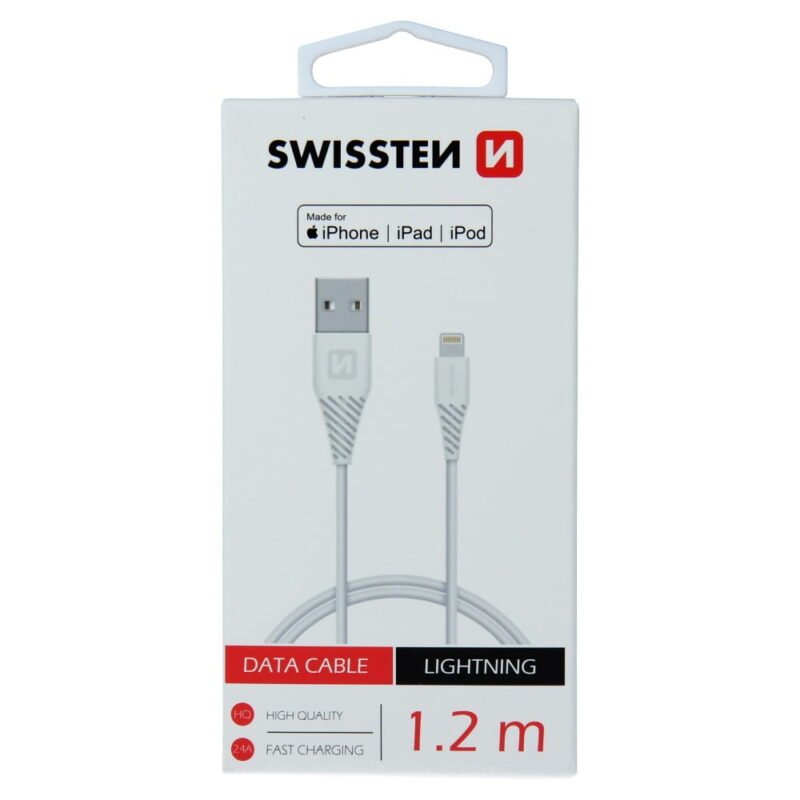 Swissten MFI Lightning Cable - 71526501 - 1.2m - Blanc 2 Swissten MFI Lightning Cable - 71526501 - 1.2m - Blanc