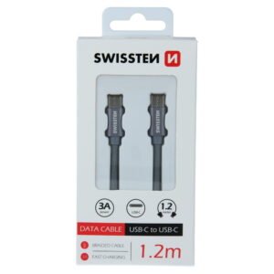 Swissten Textile Type-C USB Cable - 71527202 - 1.2m - Gris
