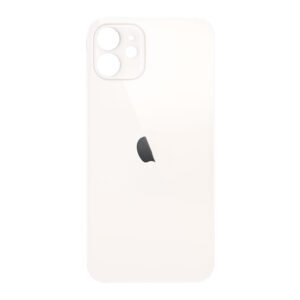 Vitre Arrière iPhone 12   (Ouverture Large)  Blanc