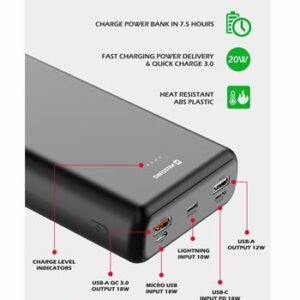 Swissten PowerLine Powerbank (20W) - 22013914 - 30.000 mAh - Noir