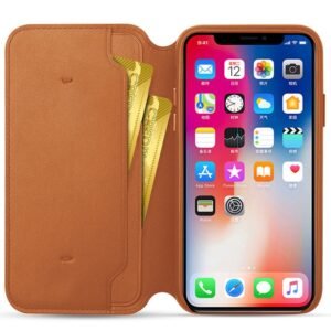 Etui Apple iPhone X  Cuir Folio -  Brown
