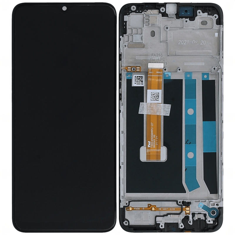 Écran LCD + Tactile Avec Cadre Oppo A15 (CPH2185)/A15s (CPH2179) - 4907272/4905630 - Noir