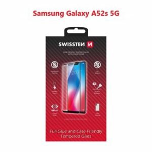 Swissten SM-A528B Galaxy A52s Film Verre Trempé - 54501800 - Full Glue - Noir