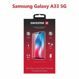 Swissten SM-A336B Galaxy A33 5G Film Verre Trempé - 54501818 - Full Glue - Noir