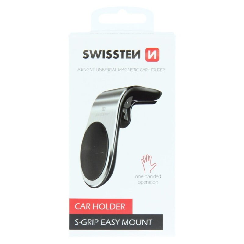 Swissten S-Grip Easy Mount Magnetic Air Vent Car Holder - 65010701 - Argent