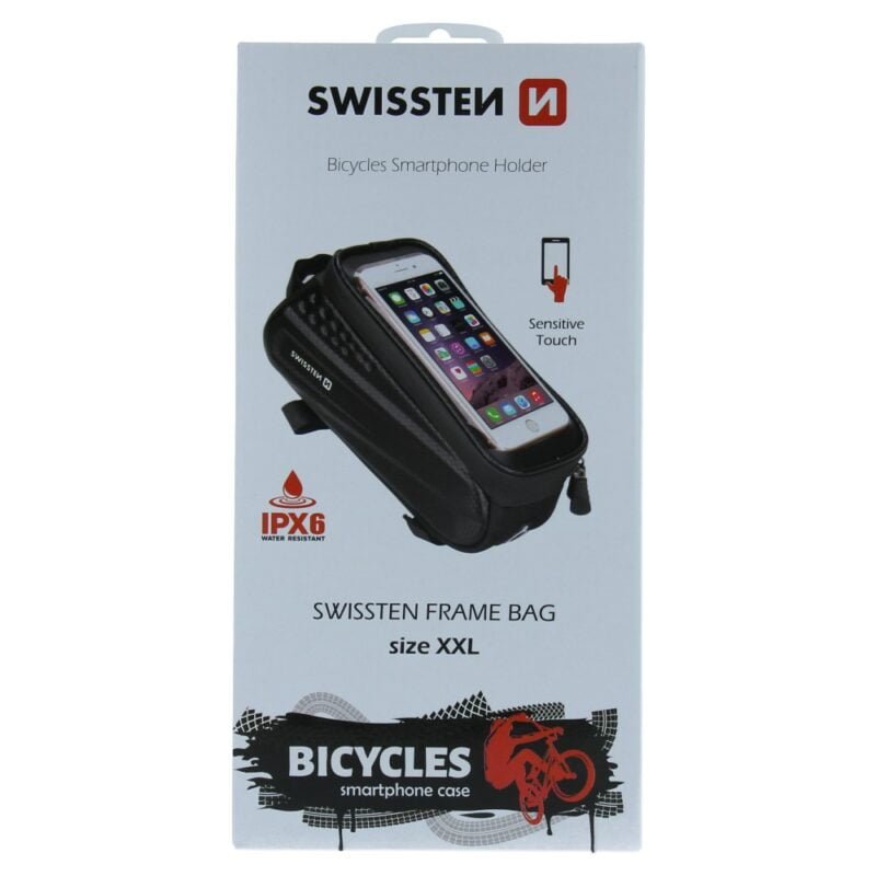 Swissten Waterproof XXL Frame Bag Bike Holder - 65020200 - Noir