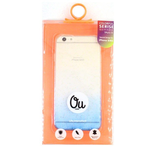 Oucase Apple iPhone 6G/iPhone 6S Anti-Slip Coque TPU Colorful Series - Bleu 2 Oucase Apple iPhone 6G/iPhone 6S Anti-Slip Coque TPU Colorful Series - Bleu