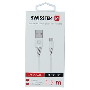 Swissten Micro USB Cable - 71504300 - 1.5m - 6.5mm - Blanc 2 Swissten Micro USB Cable - 71504300 - 1.5m - 6.5mm - Blanc