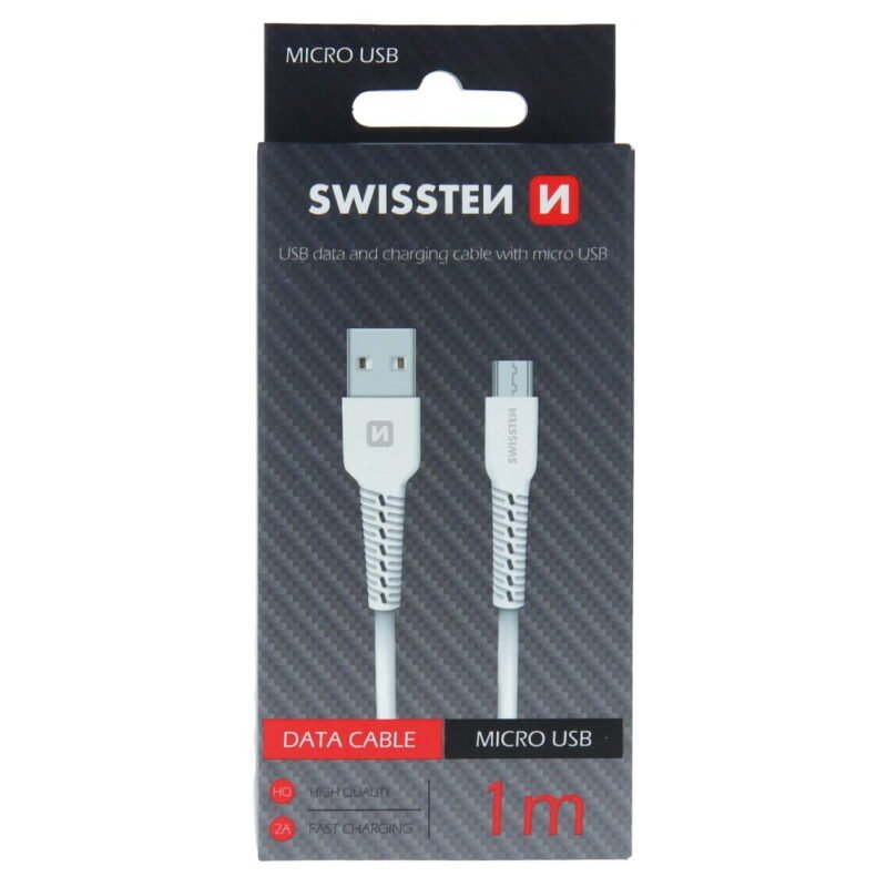 Swissten Micro USB Cable - 71505521 - 1m - Blanc