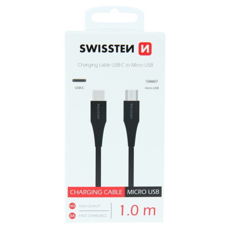 Swissten Type-C To Micro USB Cable - 71506511 - 1m - Noir