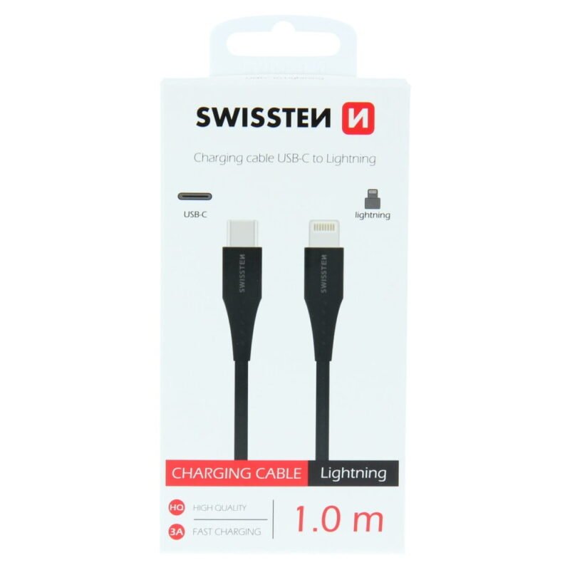 Swissten Type-C To Lightning Cable - 71506513 - 1m - Noir