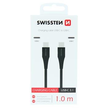 Swissten Type-C To Type-C USB Cable - 71506515 - 1m - Noir 2 Swissten Type-C To Type-C USB Cable - 71506515 - 1m - Noir