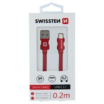 Swissten Textile Type-C USB Cable - 71521106 - 0.2m - Rouge 2 Swissten Textile Type-C USB Cable - 71521106 - 0.2m - Rouge