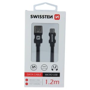 Swissten Textile Micro USB Cable - 71522201 - 1.2m - Noir
