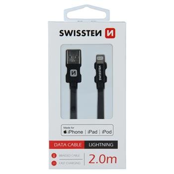 Swissten Textile MFI Lightning Cable - 71524301 - 2m - Noir 2 Swissten Textile MFI Lightning Cable - 71524301 - 2m - Noir