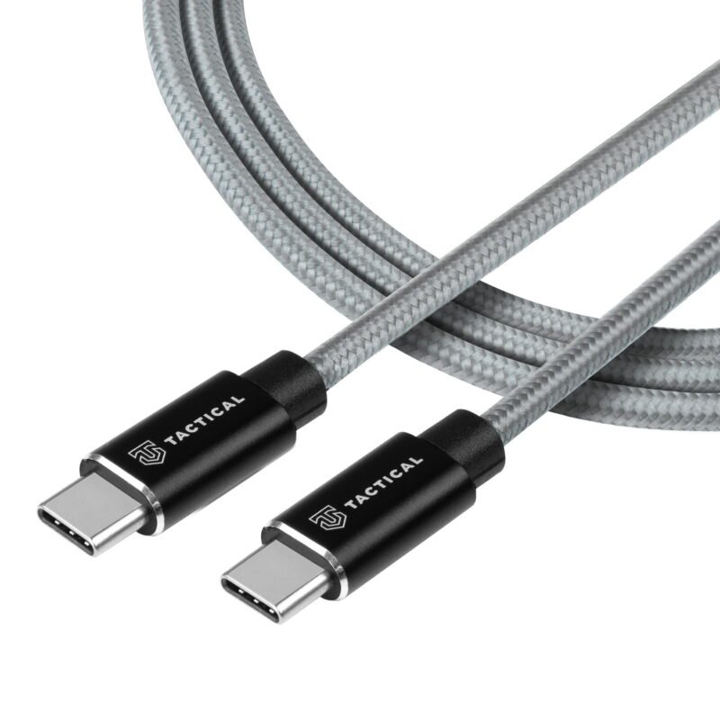 Tactical Fast Rope Kevlar Cable USB-C/USB-C 100W 20V/5 - 8596311153143 - 1m - Gris