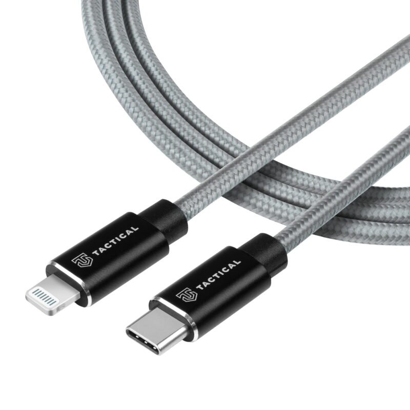 Tactical Fast Rope Kevlar Cable USB-C/Lightning MFi - 8596311153204 - 1m - Gris