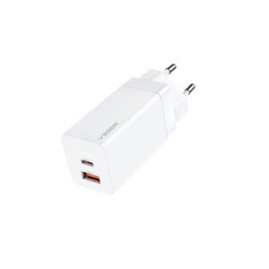 Veger Power Adapter PD 65W Fast Charging - Dual Output - Support Laptop Charging - Blanc