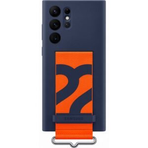 Samsung Galaxy S22 Ultra SM-S908B Silicone Cover  avec Strap - EF-GS908TNEGWW - Bleu