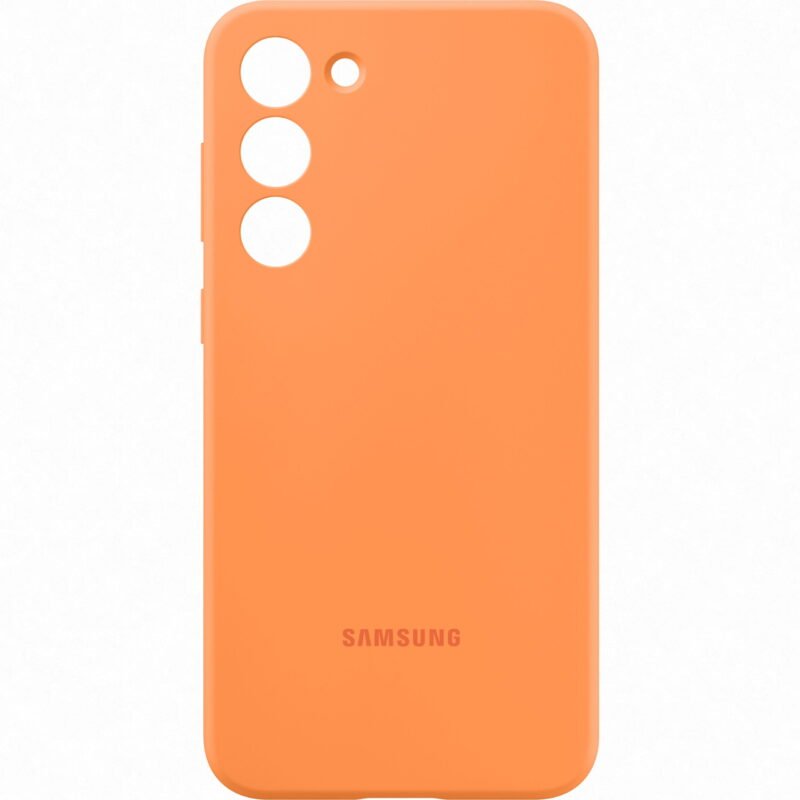 Samsung Galaxy S23 Plus SM-S916B Silicone Cover - EF-PS916TOEGWW - Orange 2 Samsung Galaxy S23 Plus SM-S916B Silicone Cover - EF-PS916TOEGWW - Orange