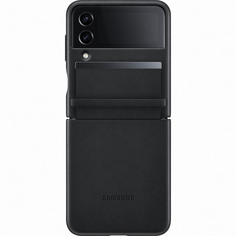 Samsung Galaxy Z Flip 4 SM-F721B Leather Cover - EF-VF721LBEGWW - Noir 2 Samsung Galaxy Z Flip 4 SM-F721B Leather Cover - EF-VF721LBEGWW - Noir