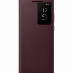Samsung Galaxy S22 Ultra SM-S908B Smart Clear View Cover - EF-ZS908CEEGEE - Burgundy Rouge