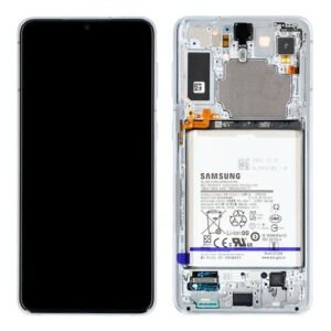 Écran LCD + Tactile Avec Cadre Samsung Galaxy S21 Plus SM-G996B - GH82-24744C/GH82-24555C - Avec Batterie - Argent