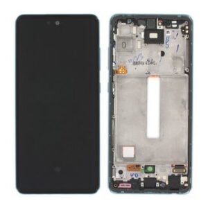 Écran LCD + Tactile Avec Cadre Samsung Galaxy A52 4G SM-A525F/Galaxy A52 5G SM-A526B - GH82-25524B/GH82-25754B - Bleu