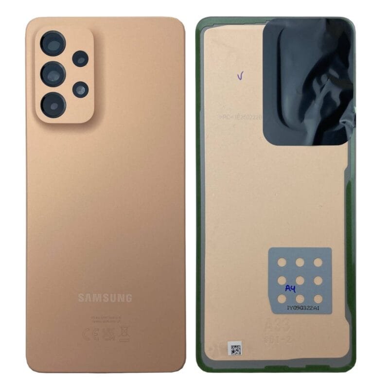 Cache arrière Samsung Galaxy A33 5G SM-A336B - GH82-28042D - Peach 2 Cache arrière Samsung Galaxy A33 5G SM-A336B - GH82-28042D - Peach