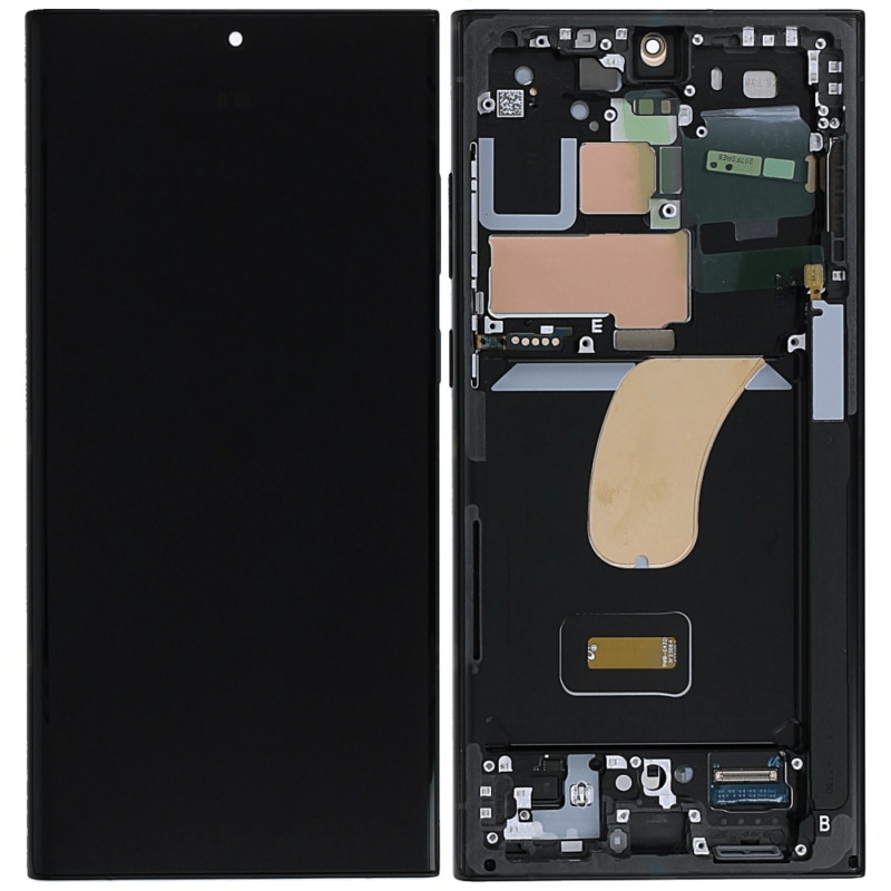 Écran LCD Tactile avec Cadre Samsung Galaxy S23 Ultra SM-S918B - GH82-30465E/GH82-30466E - Gris