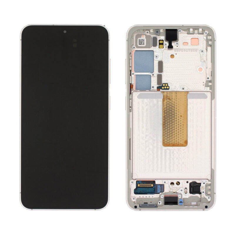 Écran LCD Tactile avec Cadre Samsung Galaxy S23 SM-S911B - GH82-30481B/GH82-30480B - Cream