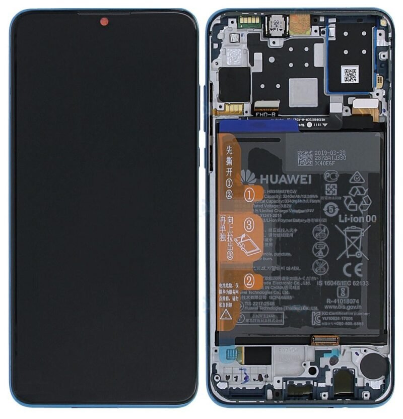 Écran LCD + Tactile Avec Cadre Huawei P30 Lite (MAR-LX1M) - Incl. Batterie Et Pièces (24MP VERSION) 02352VBG Crystal