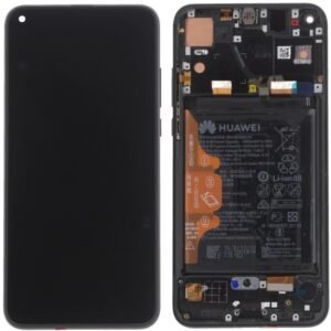 Honor View 20 (PCT-L29) Écran LCD + Tactile Avec Cadre Incl. Batterie Et Pièces 02352JKP Noir